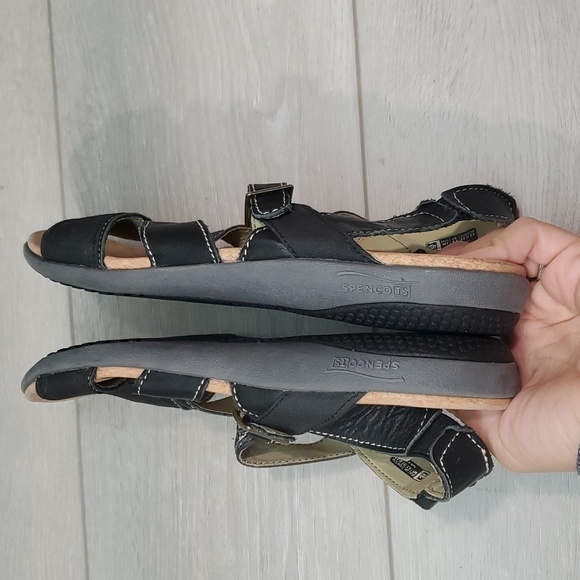 Sold Spenco Womens Ankle Strap Sandals Flats Slide Flip flop shoes sz 7 - Picture 11 of 12
